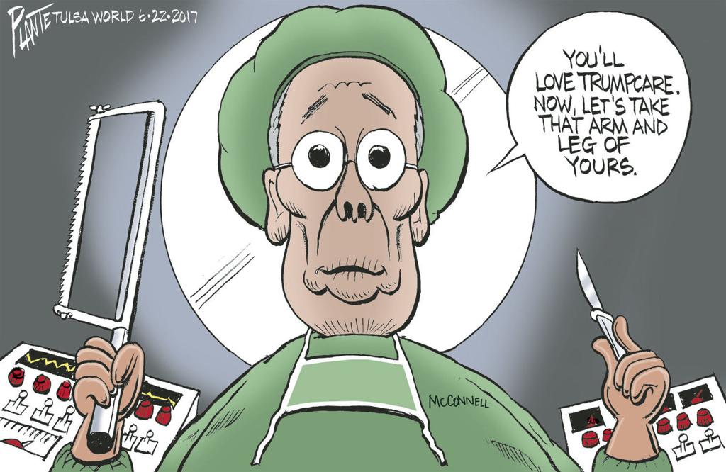 Bruce Plante Cartoon Dr Mitch Mcconnell And Trumpcare Columnists Tulsaworld Com