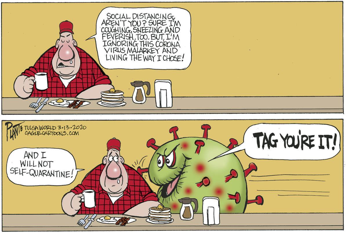 Bruce Plante Cartoon: Corona virus denial