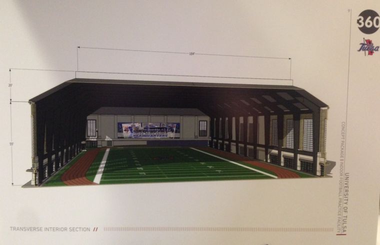 John E Hoover Tu S Indoor Practice Facility Taking Shape Tu Sports Extra Tulsaworld Com