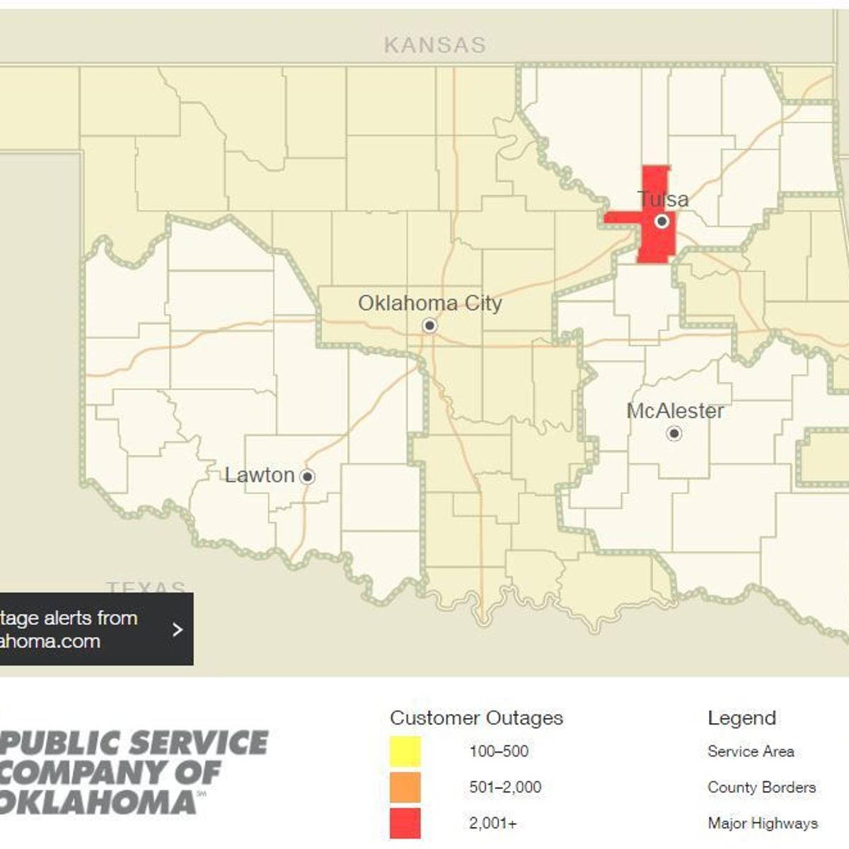 Pso Power Back On For 2 520 Customers In South Tulsa Local News Tulsaworld Com