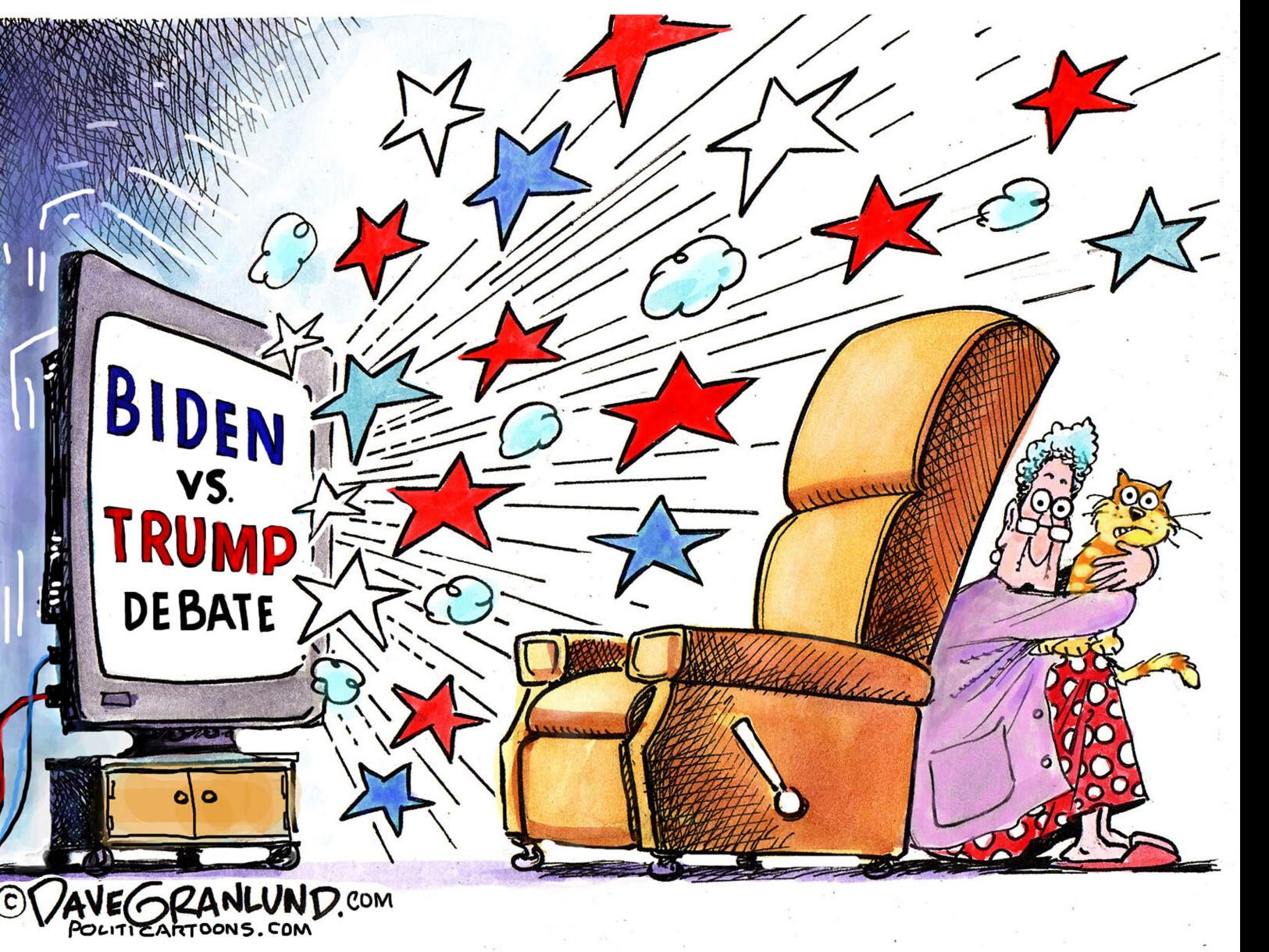 Syndicated Cartoon Biden Vs Trump Debate Columnists Tulsaworld Com