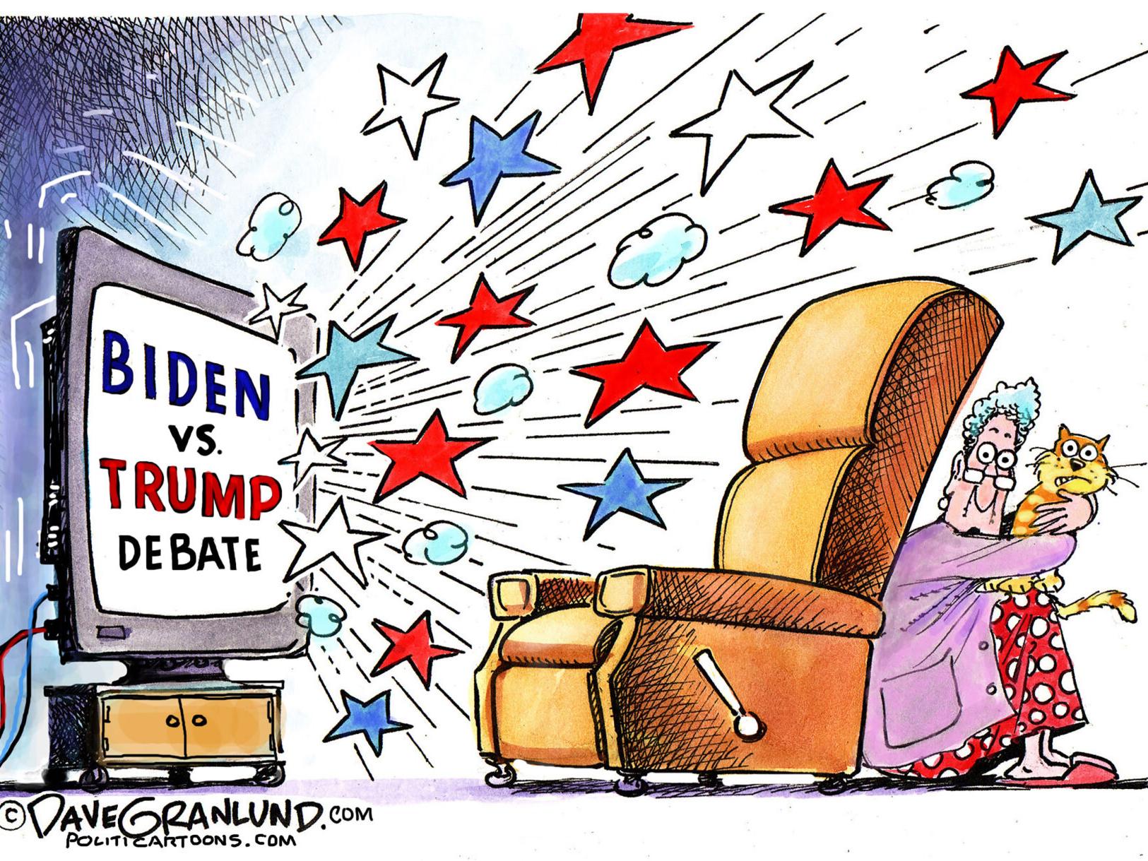 Syndicated Cartoon Biden Vs Trump Debate Columnists Tulsaworld Com