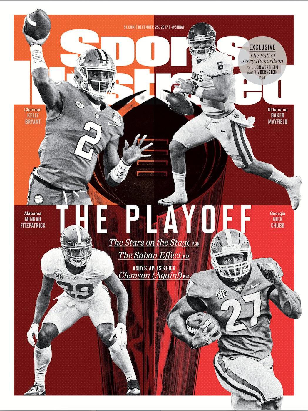 Sooners' quarterback Baker Mayfield on cover of Sports Illustrated