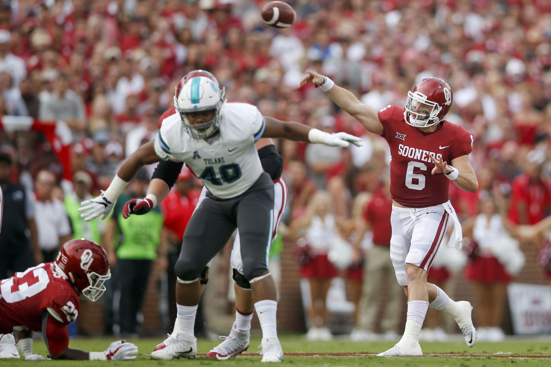 Oklahoma WR Lamb ejected for targeting