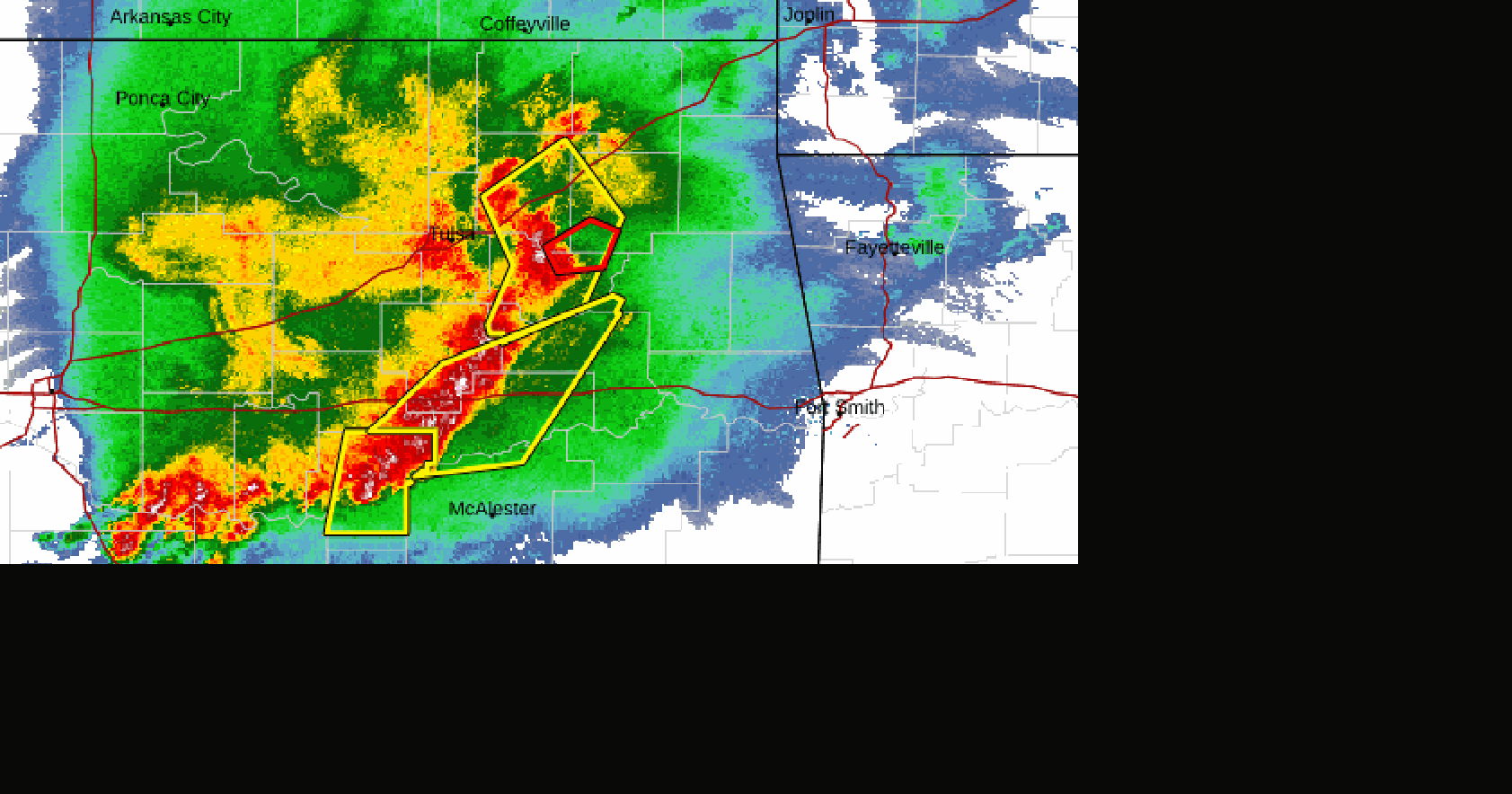 トルネード2 Update: EF-1 tornado damage found near Tulsa Hills, National