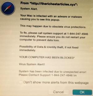 Scam alert: Did a virus warning pop up after your computer locked up, telling you to call tech support? Don't fall for it.