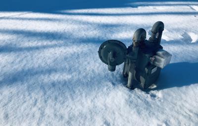 Natural gas meter in snow (copy)