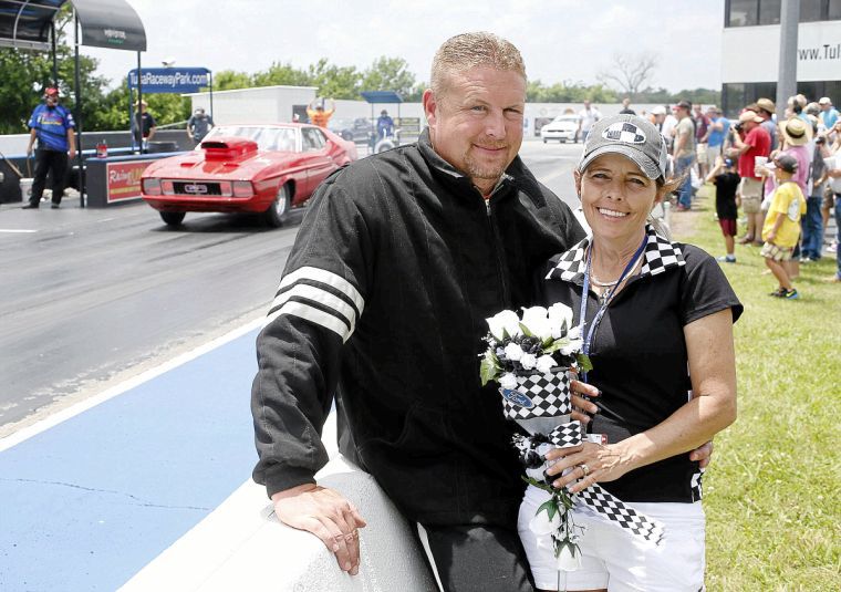 Owasso couple weds at Mid-America Ford and Shelby Nationals drag race