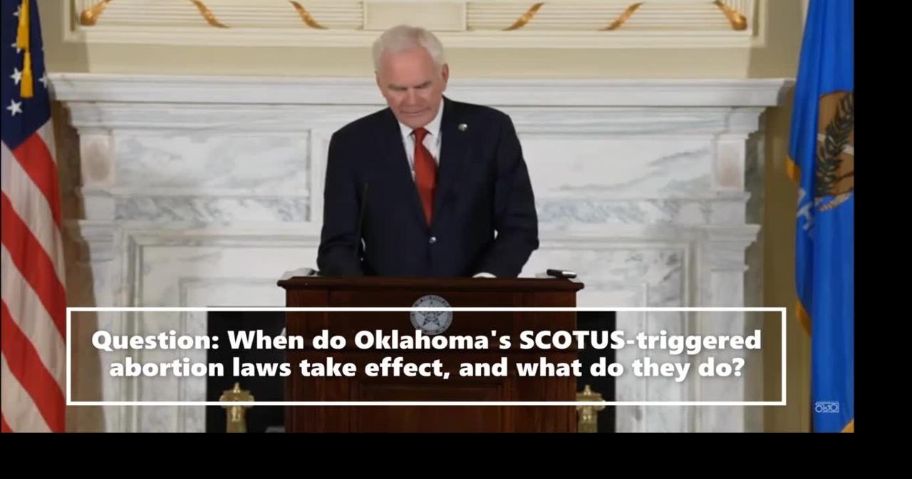 Oklahoma AG explains abortion laws triggered by Roe v. Wade being overturned