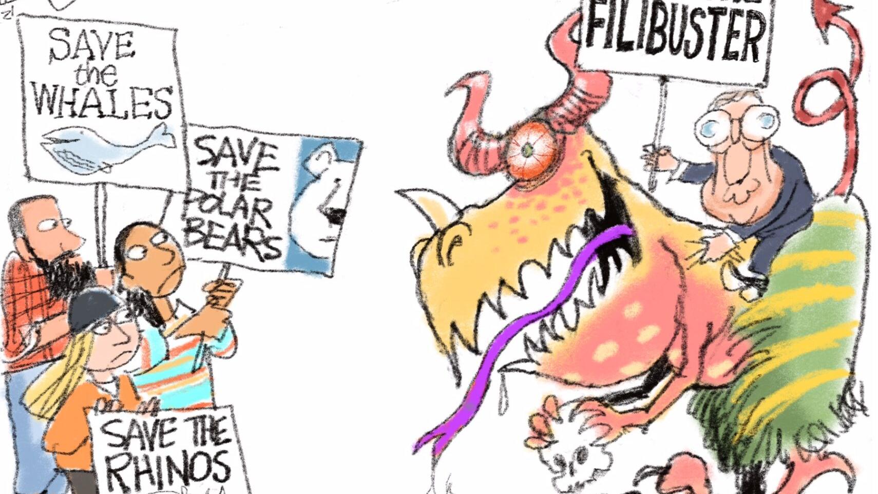 Cartoon Filibuster Critter Columnists Tulsaworld Com