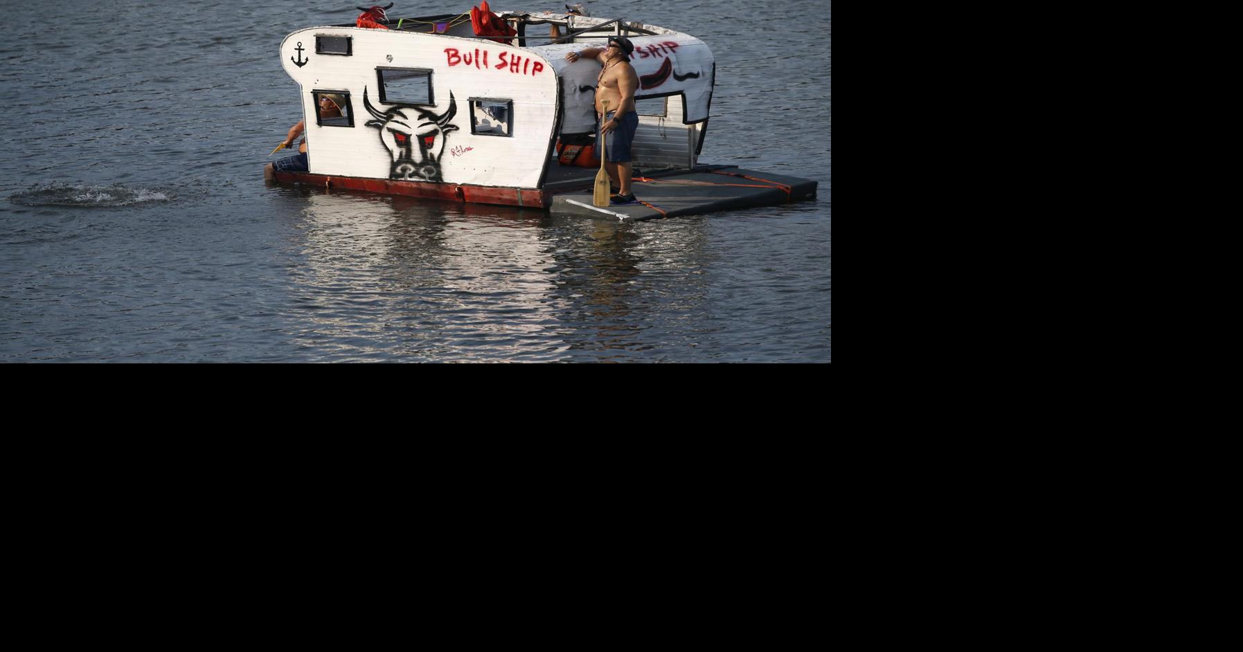 Oklahomans storm the Arkansas River for Tulsa's Great Raft Race