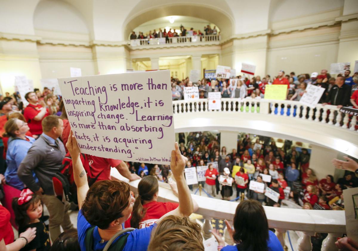 Image result for Teachers march to the capitol