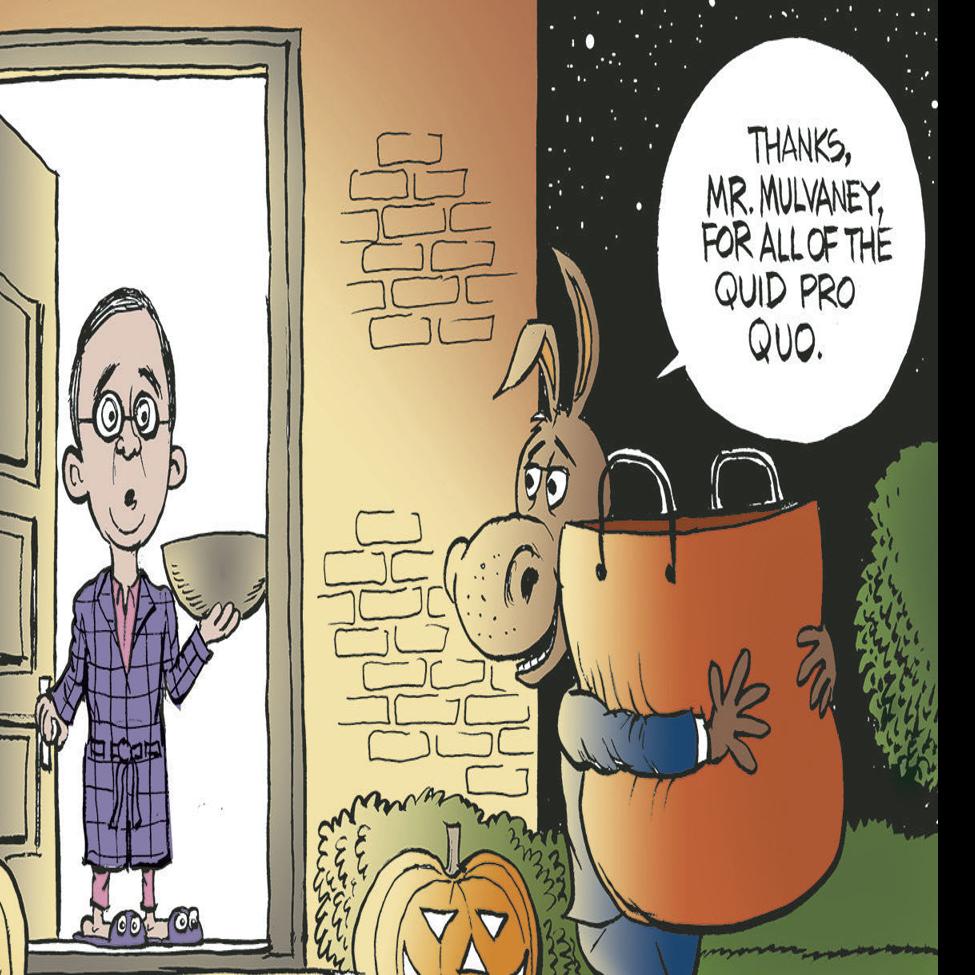 Bruce Plante Cartoon Thanks For The Quid Pro Quo Columnists Tulsaworld Com