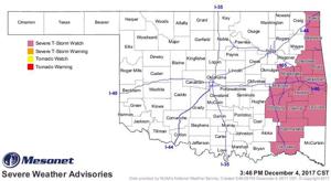 Update: Eastern Oklahoma no longer under severe thunderstorm watch