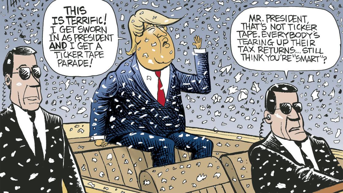 Bruce Plante Cartoon Trump Ticker Tape Tulsaworld Com