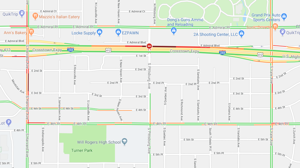 Rollover crash on I-244 near Harvard Avenue slows traffic