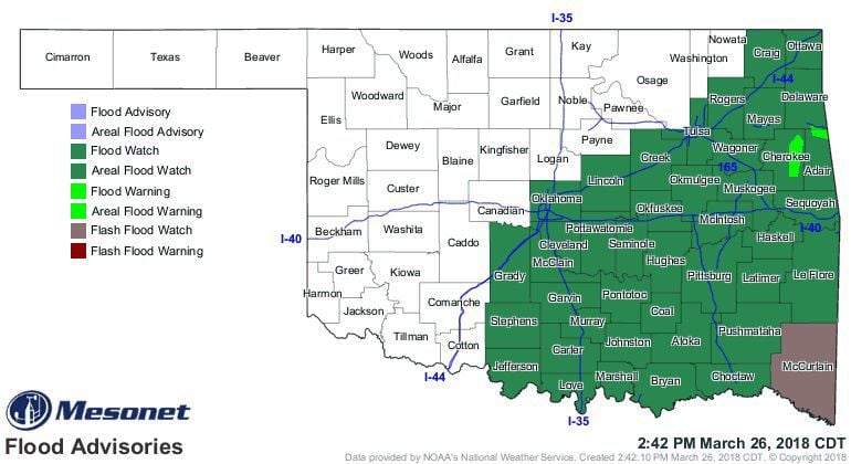 Flood watch remains in effect for NE Oklahoma as rainfall continues ...
