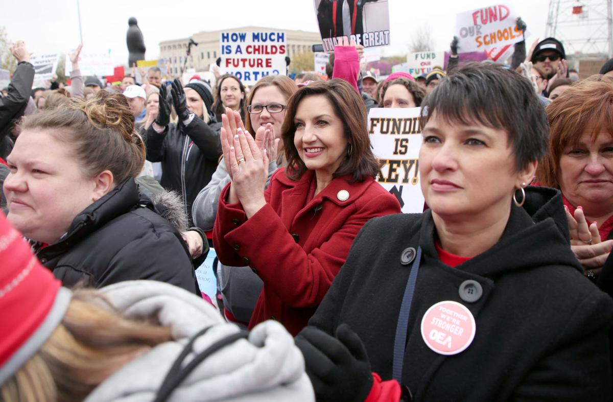 Teachers March Around Capitol In Largest Education Funding Protest In Years Education Tulsaworld Com