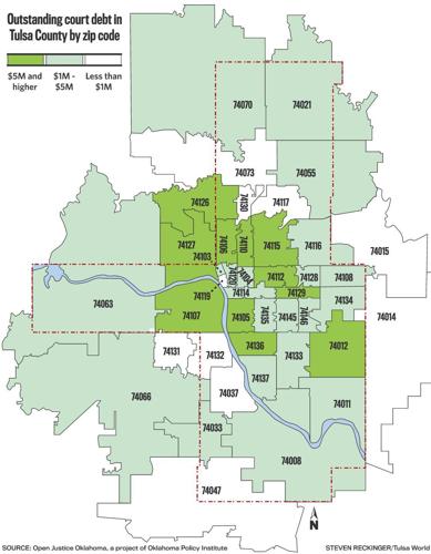 Unpaid court fees disproportionately impact north Tulsa leaving residents  'entrapped' in debt, analysis shows