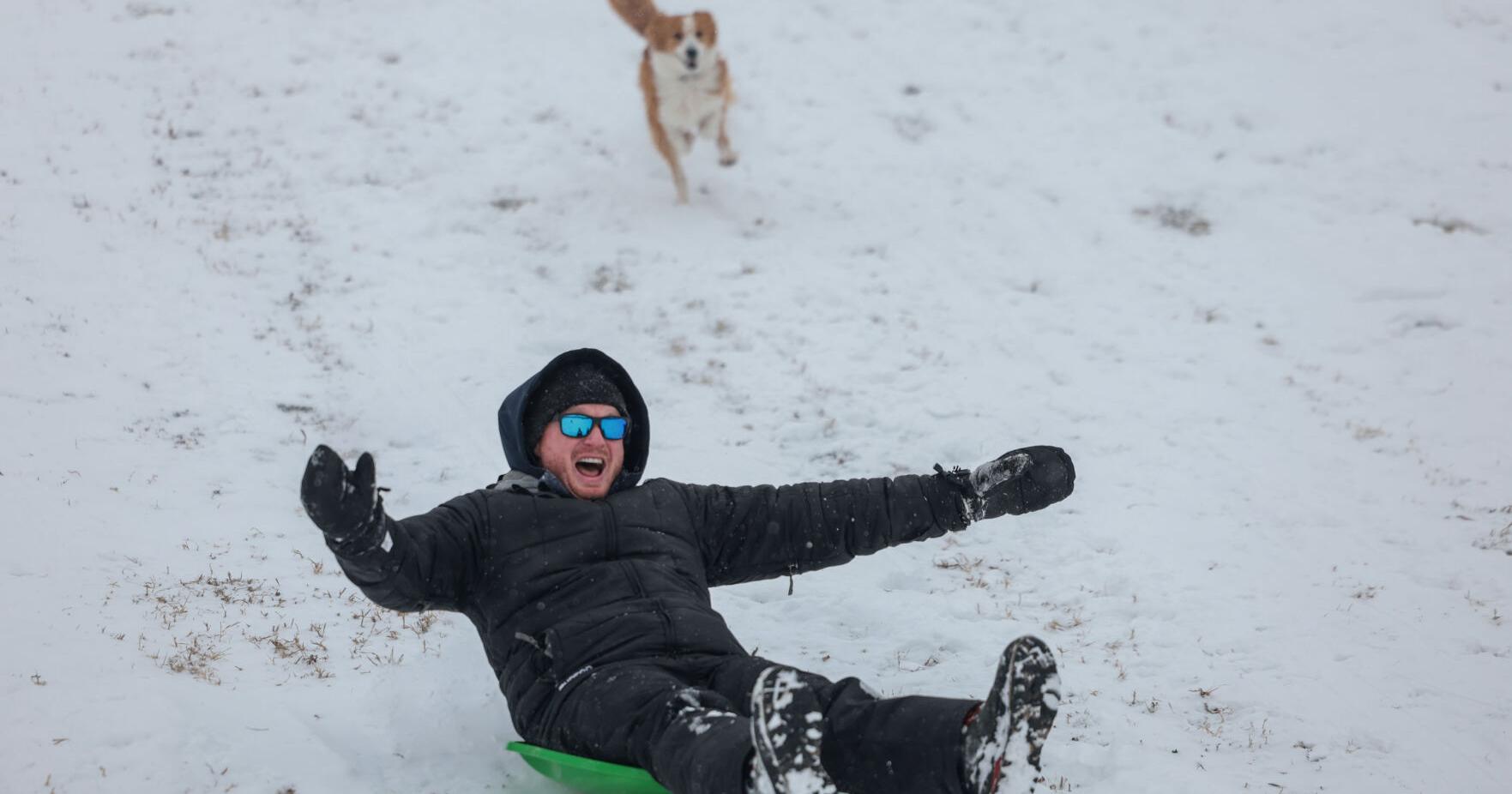 Saturday scenes from Tulsa winter snow storm