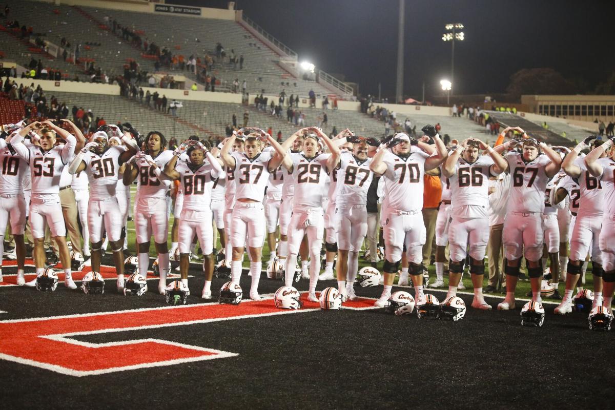 OSU team singing after win at Texas Tech
