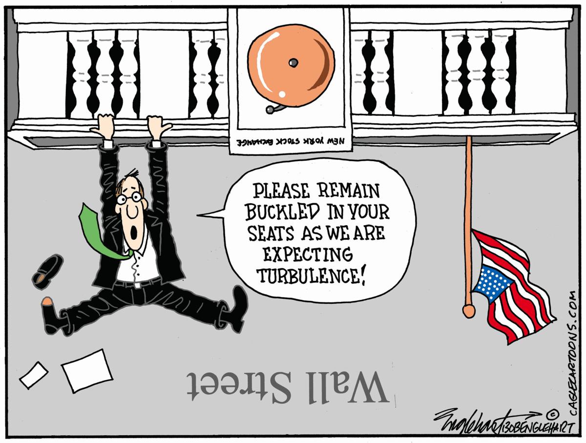 Cartoon Wall Street Turbulence