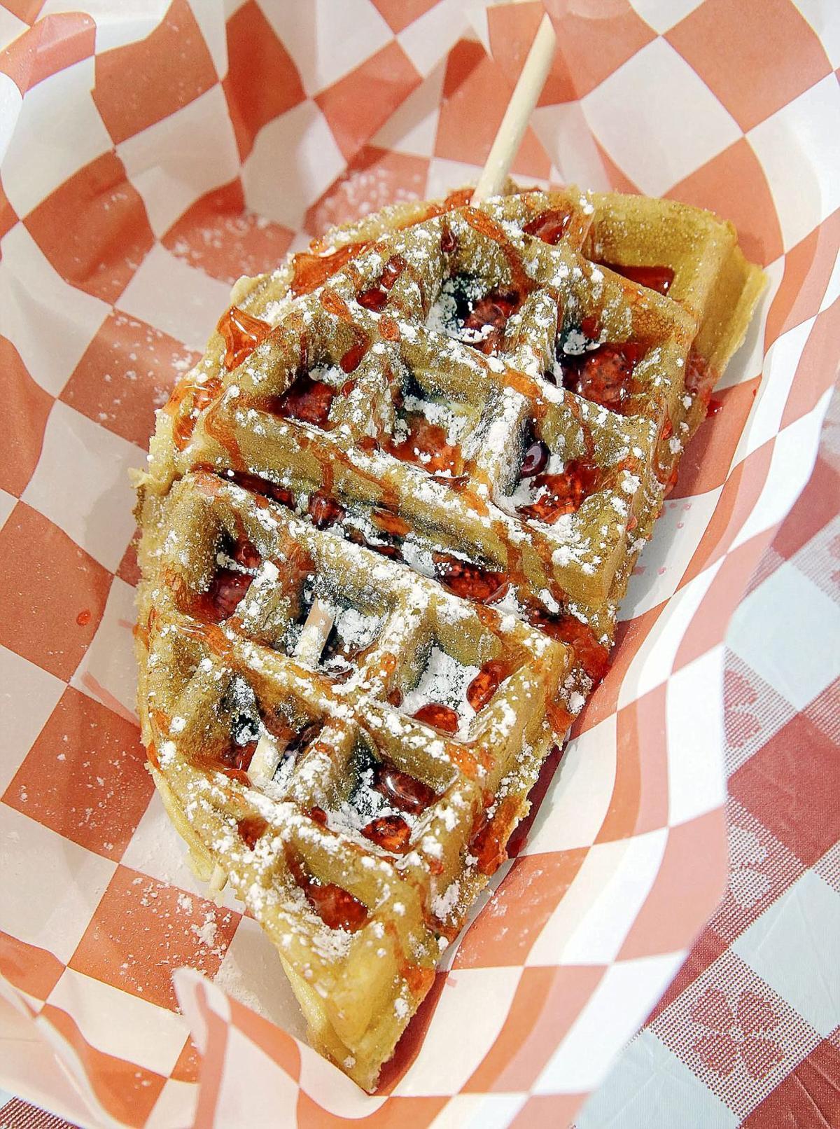 Chickenandwaffles on a stick? Tasty treat among Tulsa State Fair's