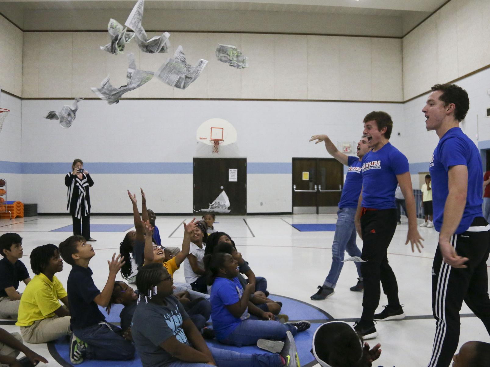 Newsies Cast Members Use Music Dance To Inspire Tulsa Elementary School Students Education Tulsaworld Com Newsies Cast Members Use Music Dance To Inspire Tulsa Elementary School Students Education Tulsaworld Com