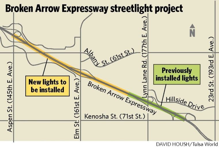 BA Expressway to get new lights on Broken Arrow stretch