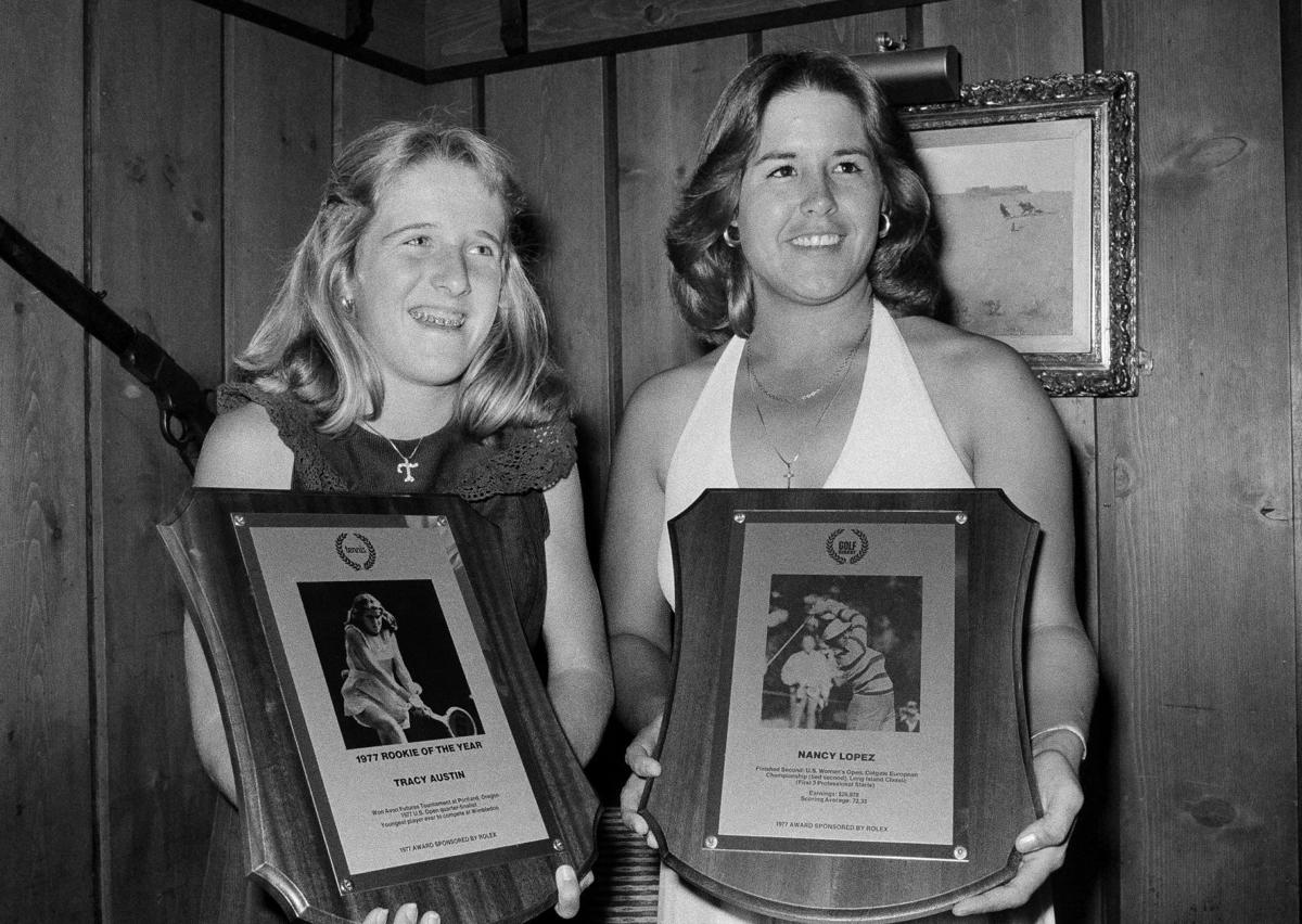 Women's golfer Nancy Lopez with her husband Ray Knight of the New