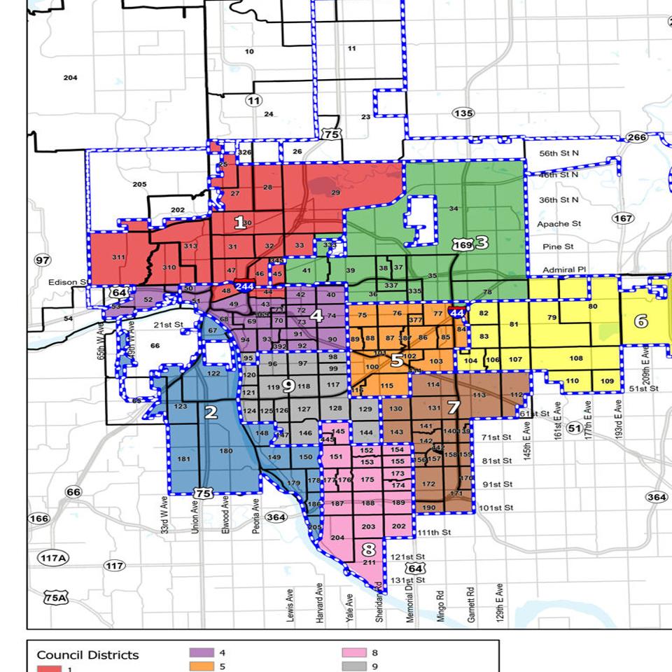 Tulsa City Council Map Final Changes To New Tulsa City Council Election Districts Approved |  Politics | Tulsaworld.com