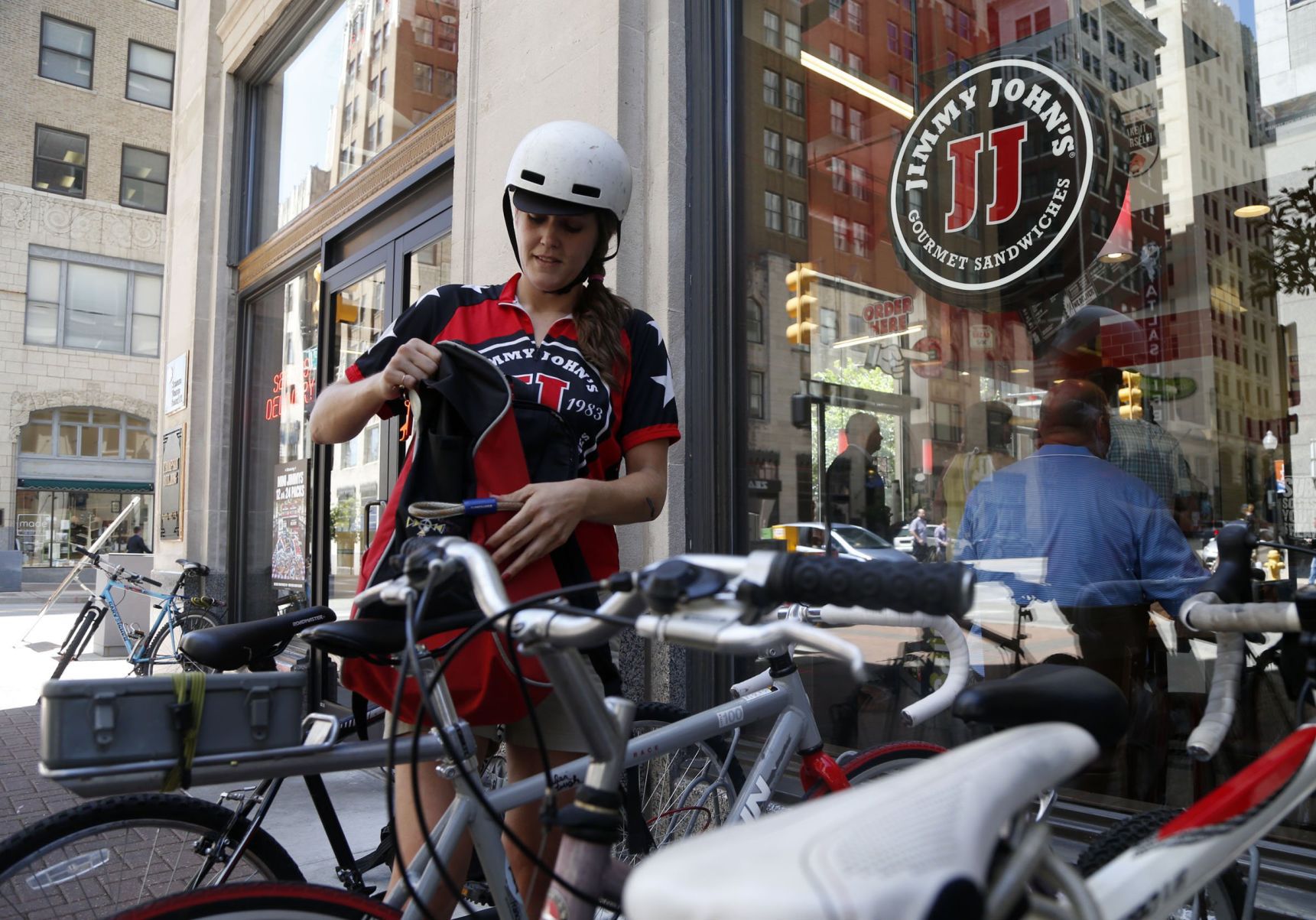 jimmy johns bicycle delivery