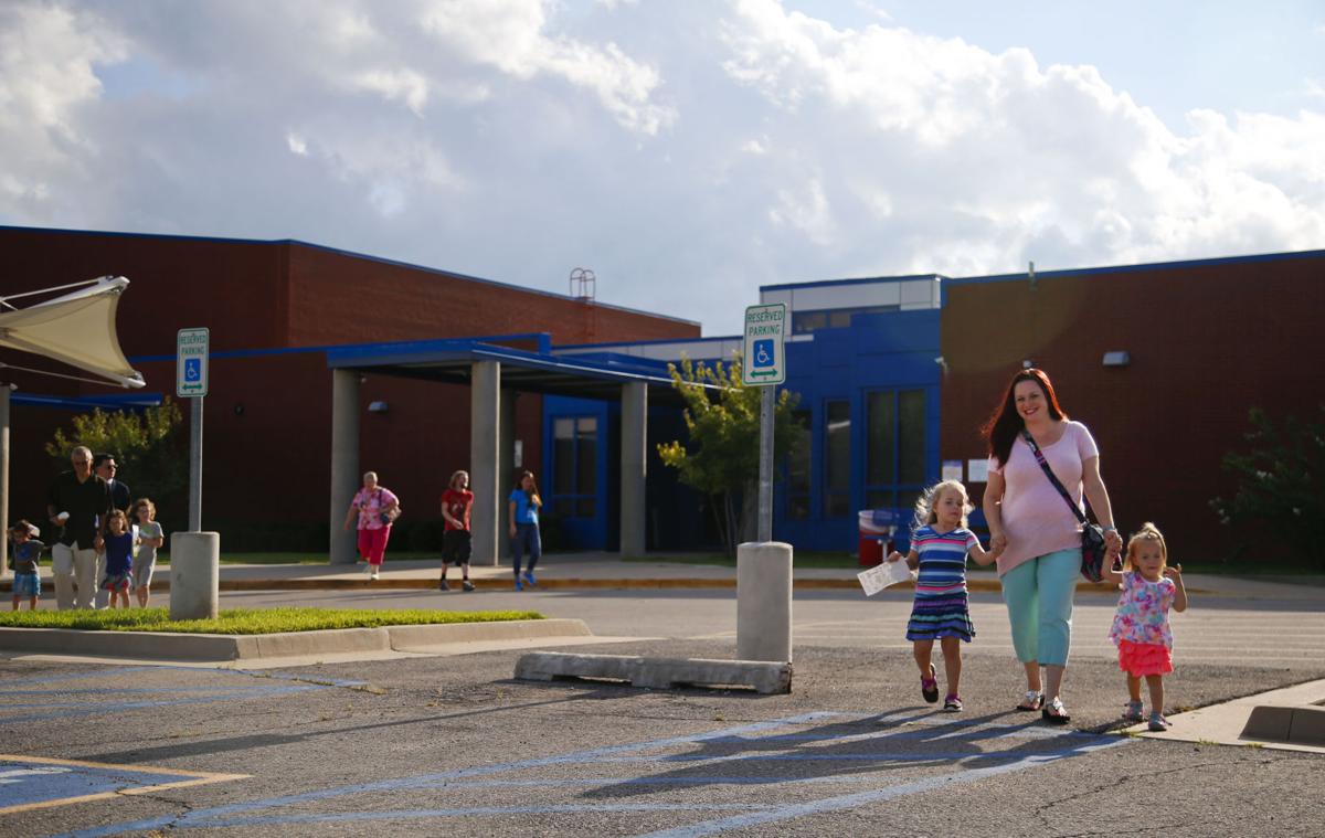 Students and families tour the newly consolidated Clinton West