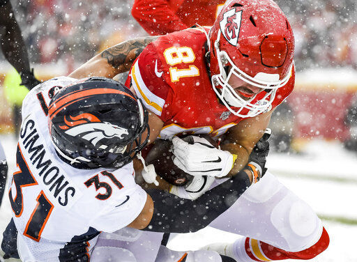 Kansas City Chiefs tight end Blake Bell (81) runs with the