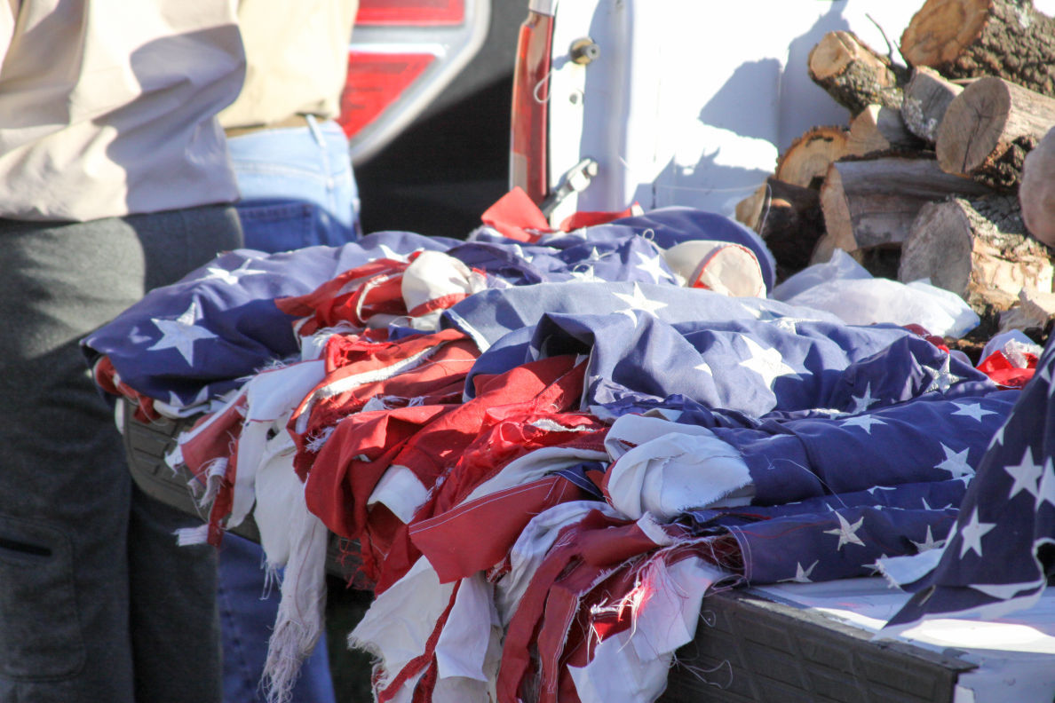 Flag Retirement Ceremony performed by VFW and Boy Scout Troop 250