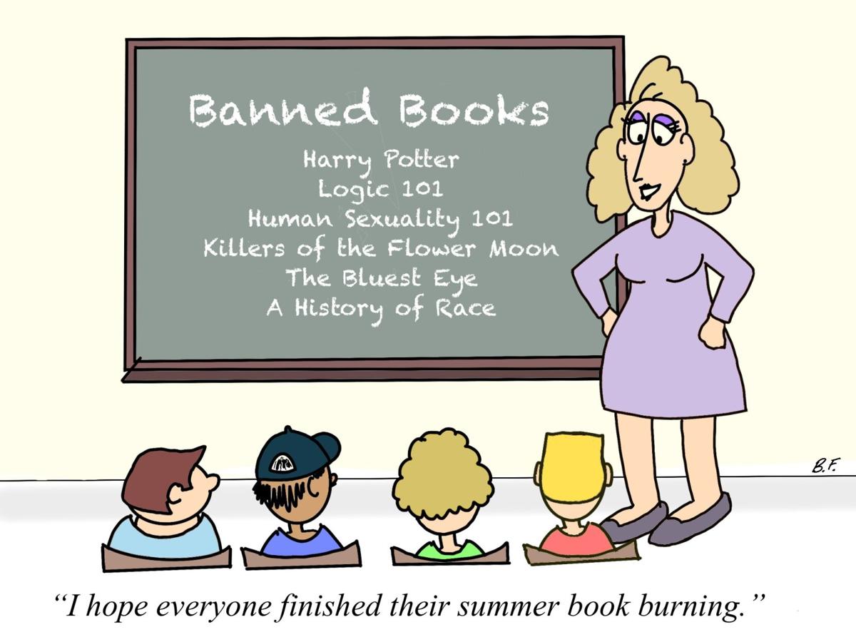 Cartoon: Summer Book Ban Homework