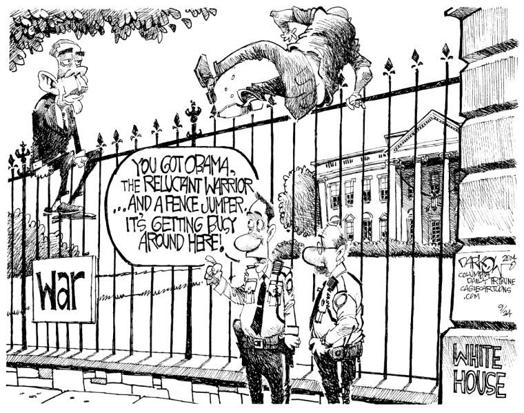 Jumping the fence!: 11 cartoonists make fun of White House security ...