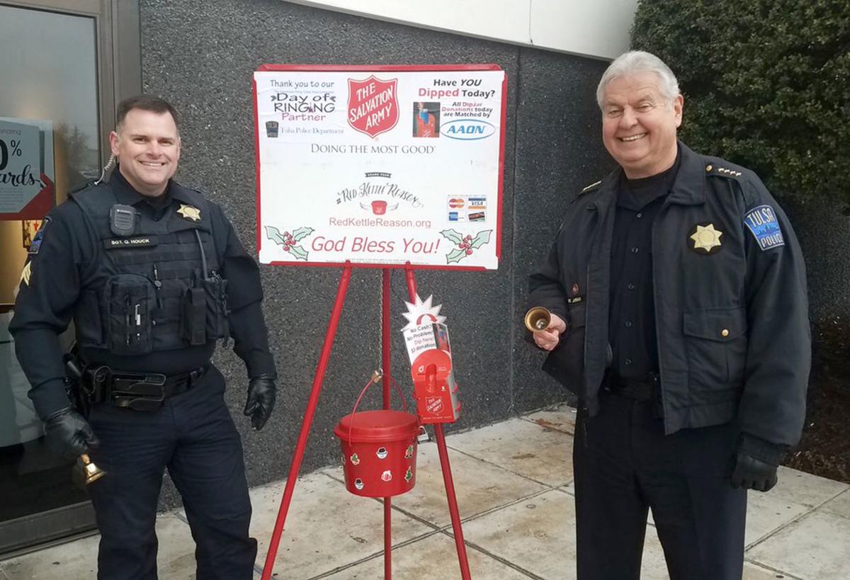 Image result for Group informs Tulsa police it cannot endorse Salvation Army; kettle-ringing by officers in uniform