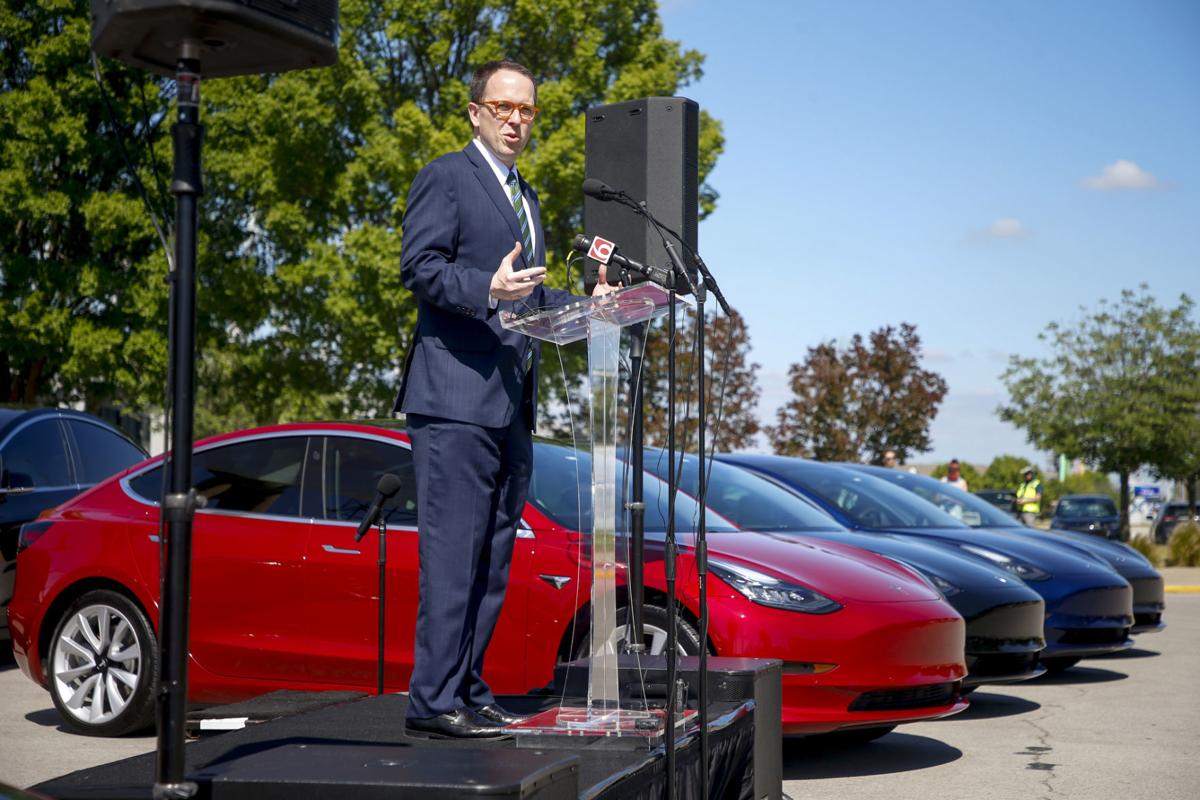 Watch Now Tesla In Tulsa Supporters Unveil Reenvisioned Golden
