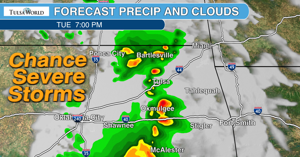 Severe storms and flooding possible in the Tulsa area Tuesday evening through Wednesday: Matt Holiner