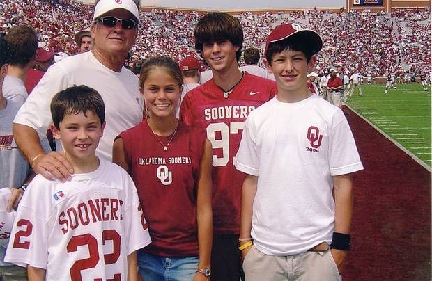 Young Baker Mayfield on OU field in 2004 newsok courtesy