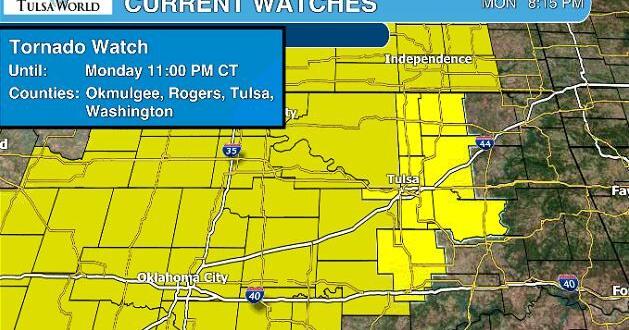 Tornado watch issued in Oklahoma