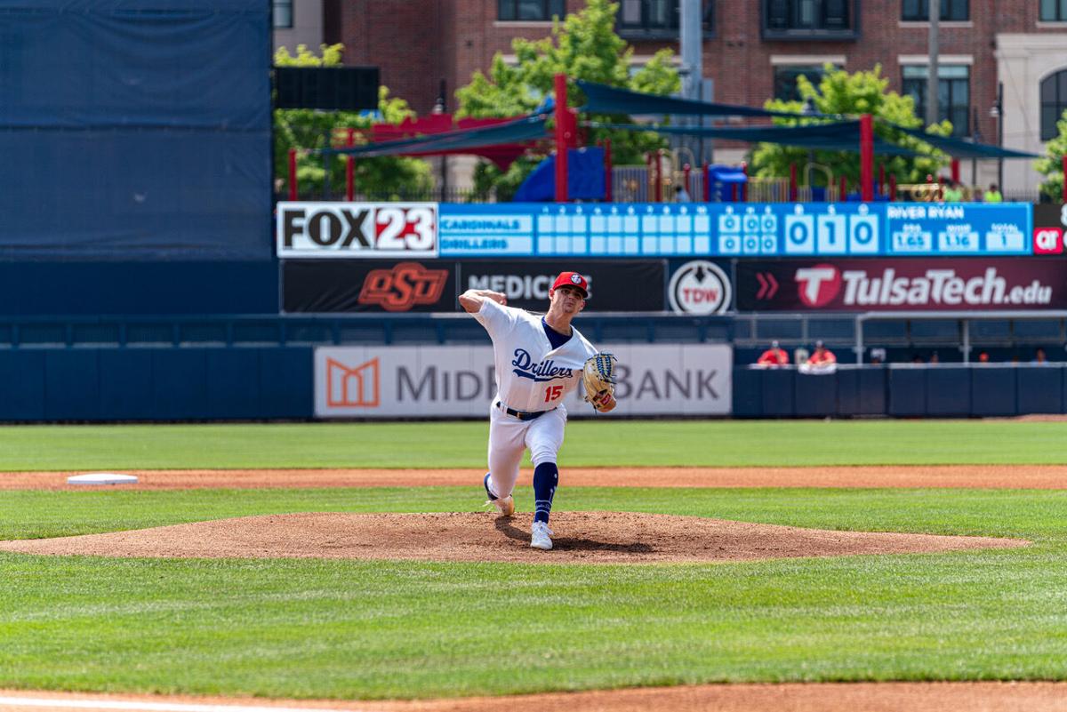 Tulsa Drillers Script Blue Alternate Jersey