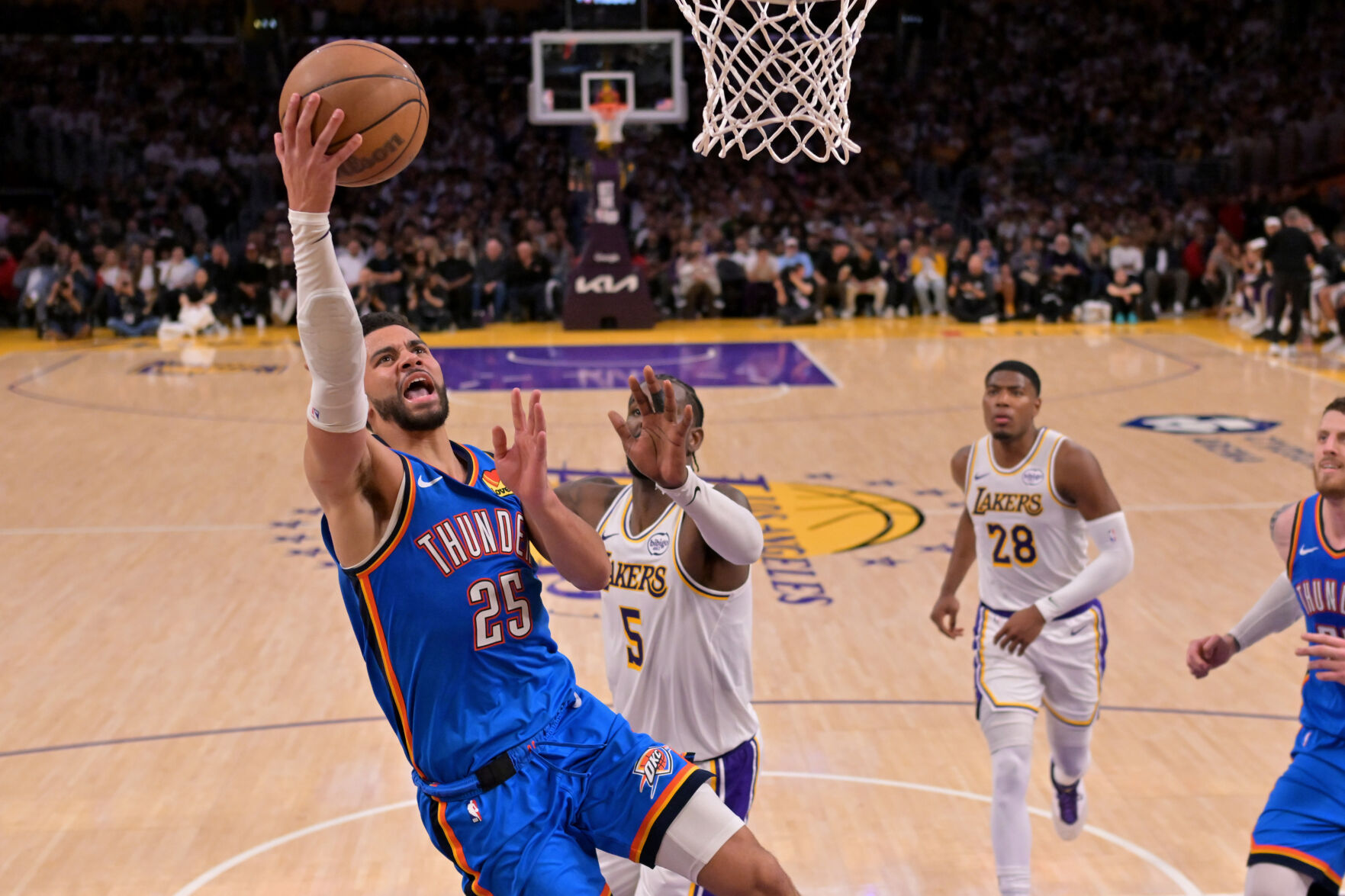 OKC Thunder: Ajay Mitchell leads 131-108 rout of Lakers