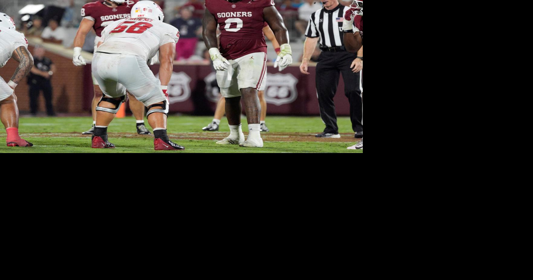 Coverage image for: Oklahoma Sooners defensive lineman David Stone (0) lines up during a college football game between the University of Oklahoma (copy)