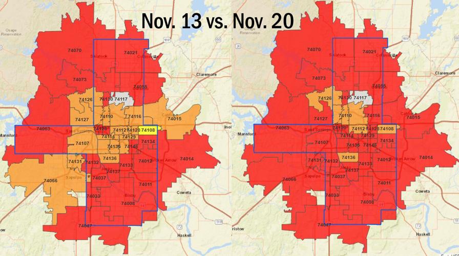 Tulsa Health Dept alert map