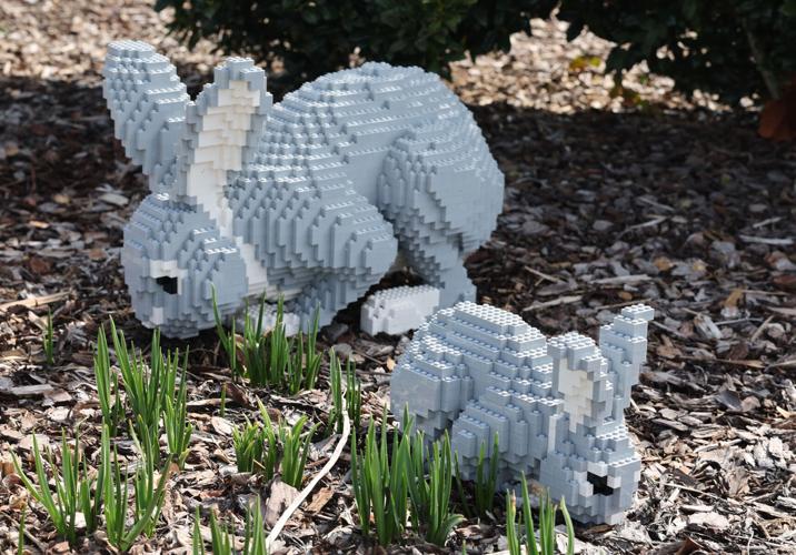 LEGO creations blend into nature at Tulsa Botanic Garden