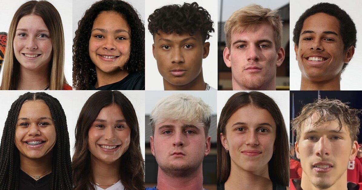 Finalists for the 2023-24 All-World Athlete of the Year Award in Football, Basketball, Wrestling, Swimming, Cross Country, Volleyball, and Softball