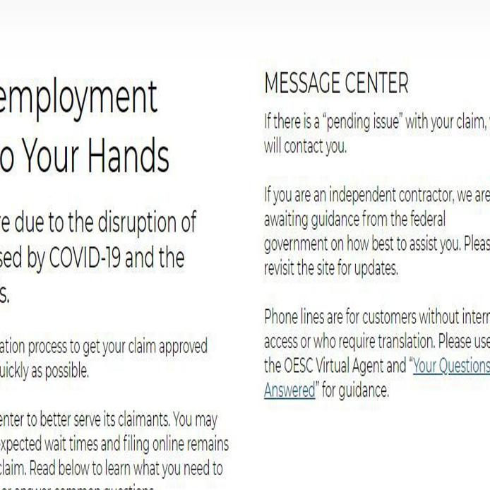 See The Redesigned Unemployment Website To File Claims Average Wait Times Down To 15 To 30 Minutes Business News Tulsaworld Com