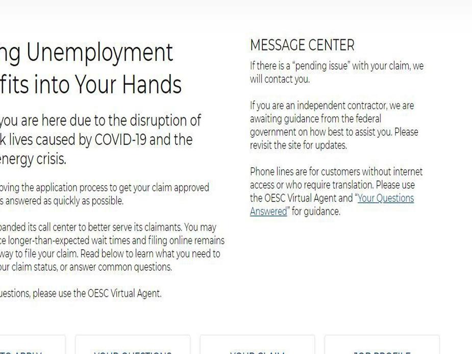 See The Redesigned Unemployment Website To File Claims Average Wait Times Down To 15 To 30 Minutes Business News Tulsaworld Com